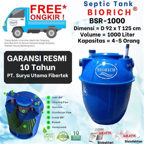 Jual Septic Tank Bio 1000 Liter Biotech Biofil Biotank BEST