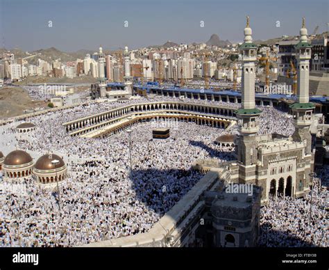 Thousands Of Muslim Hajj Pilgrims Circle The Holy Kaaba In The Al