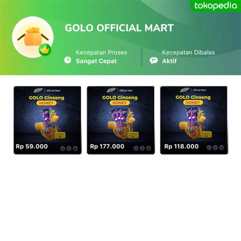 Toko GOLO OFFICIAL MART Online Produk Lengkap Harga Terbaik Tokopedia