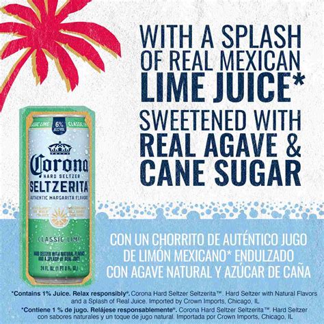 Corona Hard Seltzer Seltzerita Classic Lime Gluten Free 24 oz Can ...