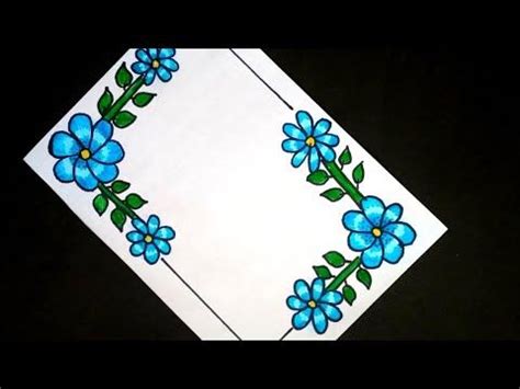 Beautiful flower border designs for projects - YouTube | Flower border ...