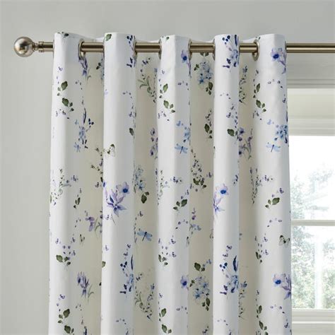 Nola Floral Eyelet Curtains | Dunelm