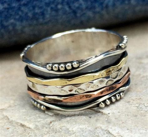 Spinner Rings For Women Spinning Ring Silver Meditation Etsy