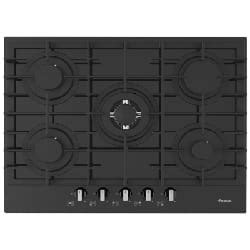 Plaque De Cuisson Focus F 4017BS Fonte Vitro 5 Feux 70 Cm Noir Au