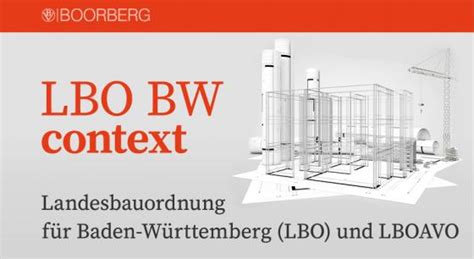 Landesbauordnung für Baden Württemberg LBO und LBOAVO context Lesejury