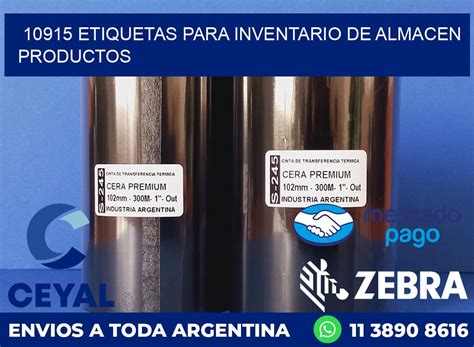 10915 ETIQUETAS PARA INVENTARIO DE ALMACEN PRODUCTOS Zebra Etiquetadora