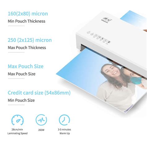 OSMILE Desktop Laminator Machine Set A4 Size Hot And Cold Lamination 2 Roller System 9 Inches
