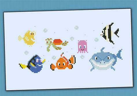 Finding Nemo Digital Cross Stitch Pattern