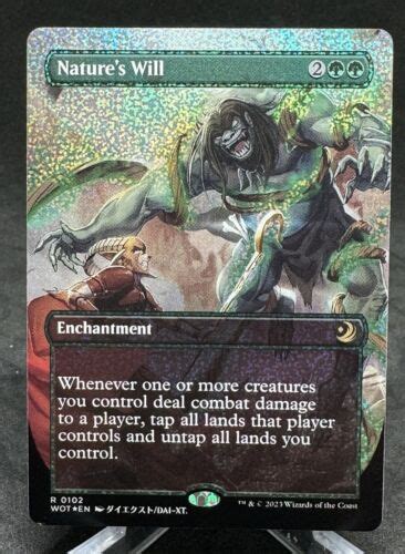 Nature S Will Anime Borderless Confetti Foil Wilds Of Eldraine MTG NM