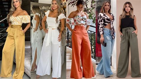 Pantalones De Pierna Ancha Tendencia Youtube