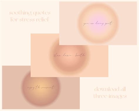 3 Neutral Gradients Aura Desktop Wallpapers Relaxing Quotes Etsy