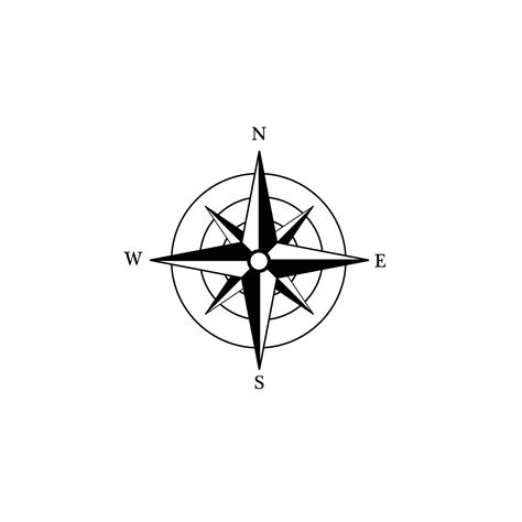 Compass symbol icon vector. 8015174 Vector Art at Vecteezy