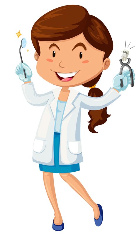 Female Dentist With Equipment 298208 Vector Art At Vecteezy