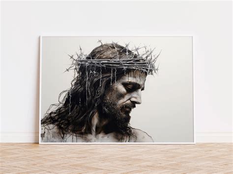 Jesus Crown Of Thorns Portrait Jesus Artworks