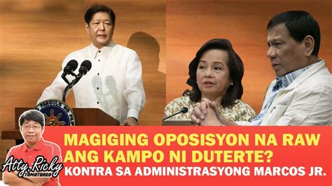 MAGIGING OPOSISYON NA RAW ANG KAMPO NI DUTERTE KONTRA SA