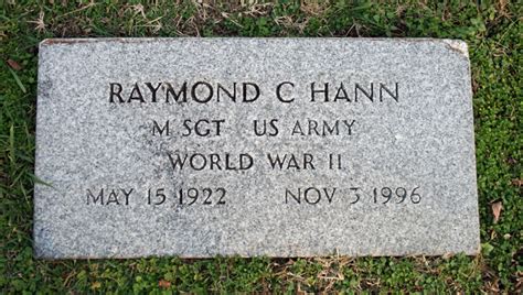 Raymond C Hann 1922 1996 Find A Grave Memorial