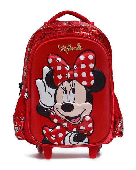 Riachuelo Mochila Rodinhas Lantejoula Disney Minnie Vermelho