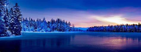 Lake Trees Canada Winter Coolwallpapers Me