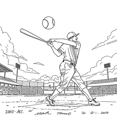 Best Babe Ruth Coloring Pages Free Printable PDF