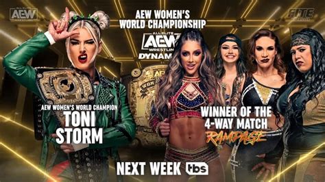 Toni Storm To Defend Aew Womens Championship Next Week Nzpwi