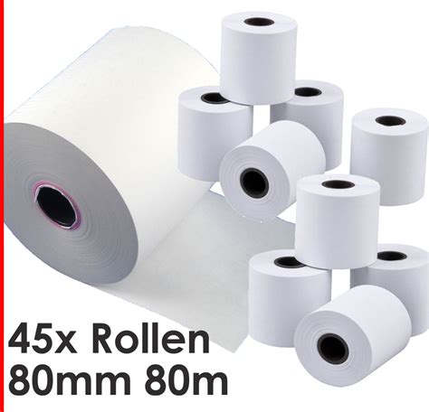 45 Thermorollen 80mm x 80m x 12mm Bonrollen z B für Epson TM T88