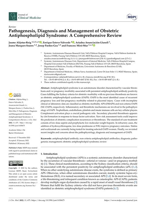 Pdf Pathogenesis Diagnosis And Management Of Obstetric