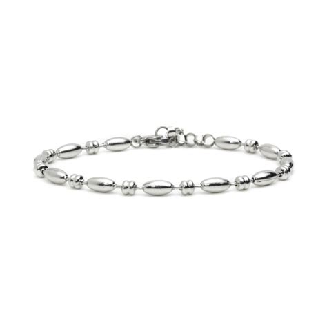 Bracciale catena rolò con trama e perle Marlù Gioielli