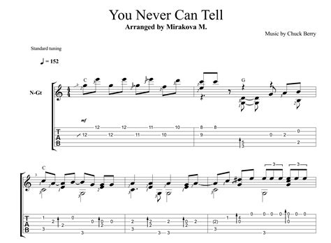 You Never Can Tell for guitar. Guitar sheet music and tabs.