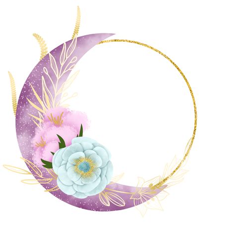 Bohong Moon Flower Watercolor Illustration 8822209 PNG