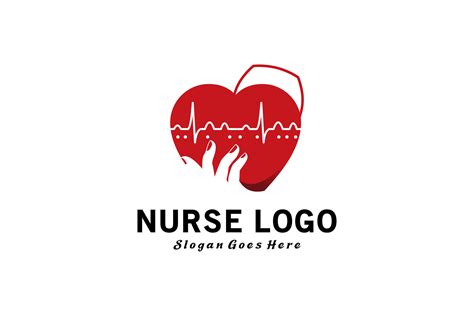 Medical nurse caring logo with modern love concept 30765930 Vector Art ...