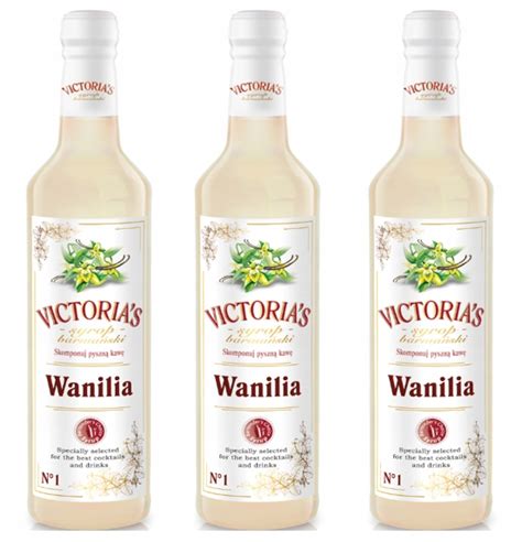 SYROP WANILIA VICTORIA S BARMAŃSKI DO KAWY DRINKÓW KOKTAJLI 3x490ml