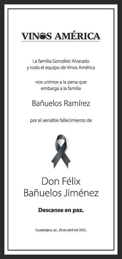 Félix Bañuelos Jiménez Obituario Esquela