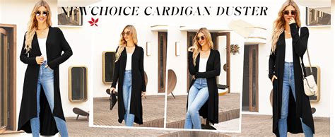 newchoice womens cardigan long lightweight soft long sleeve duster