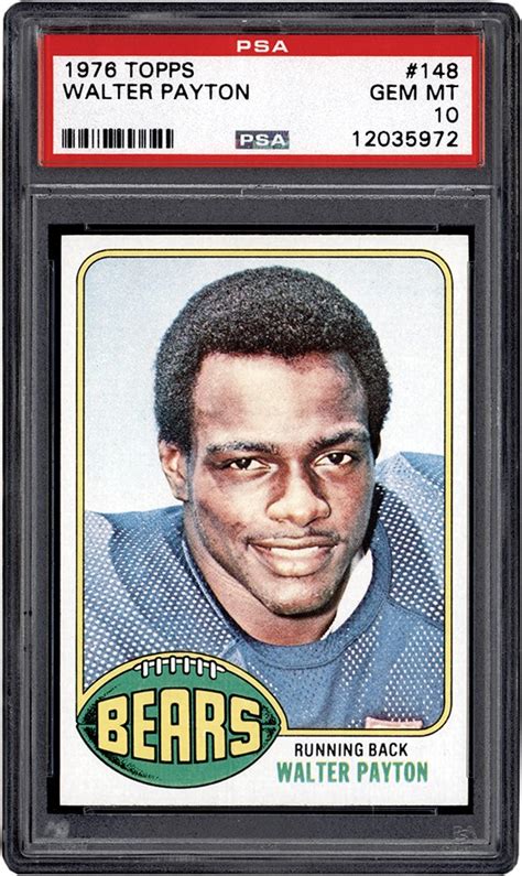 1976 Topps #148 Walter Payton Rookie Card PSA GEM MINT 10