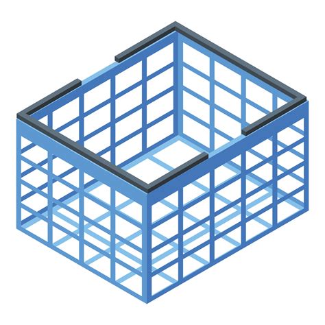 Supermarket basket icon, isometric style 15847948 Vector Art at Vecteezy