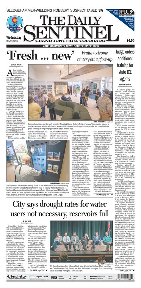The Daily Sentinel Front Page