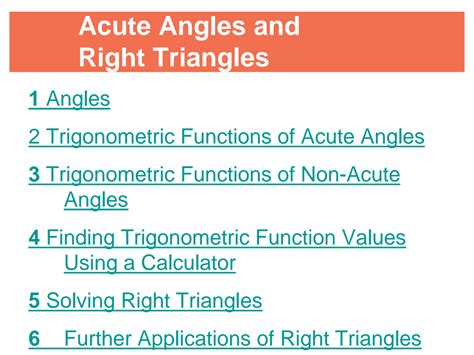 SOLUTION: Acute angles and right triangle - Studypool