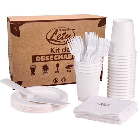 Kit Desechables Biodegradables P20 Personas Image Number 0