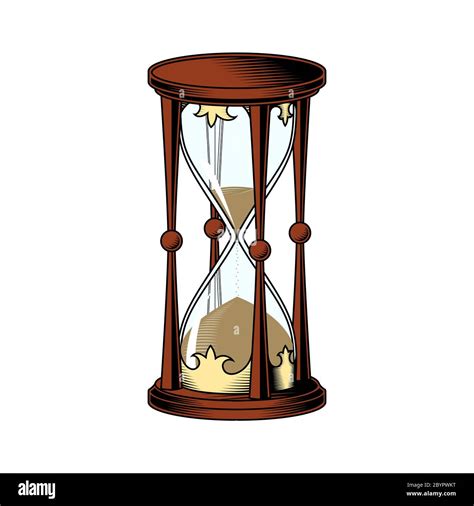 Hourglass On White Background Vector Drawing Color Illustration Stock Vector Image And Art Alamy