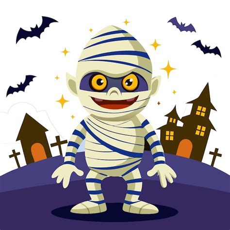 Halloween Mummies Vector Cartoon Illustration For Spooky Design Festive Art And Tshirt Design