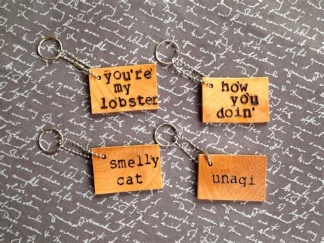 Friends Quotes Keychain Wood Keychain TV Show Gift - Etsy