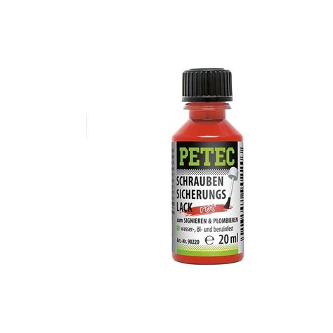 Petec Schraubensicherungslack 20 Ml Rot