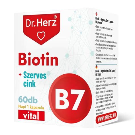 Dr Herz Biotin Szerves Cink kapszula 60 db Pécs Egészség Szépség