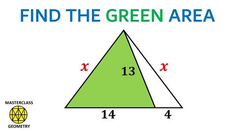 Find The Green Area Isosceles Triangle Area Triangle Semicircle Masterclass Geometry