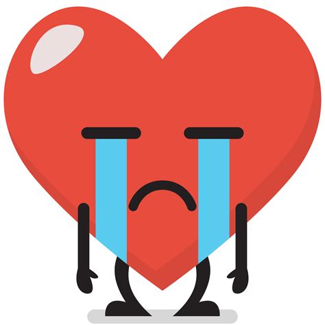 Heart Character Emoji Is Crying 23256113 Png