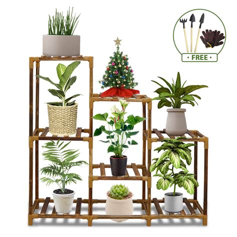 Awlylnll Plant Stand Indoor For Multiple Plants3 Tiers 7 Potted Tiered Plant Shelf Outdoor