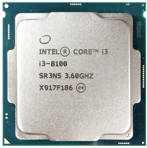 Intel Core I3 8100 3 6GHz Quad Thread Processador CPU 6m 85W LGA 1151