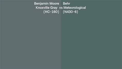 Benjamin Moore Knoxville Gray Hc Vs Behr Meteorological N