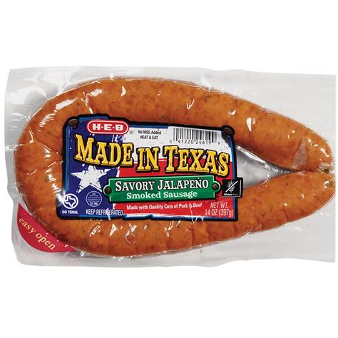 H E B Made In Texas Beef Smoked Sausage