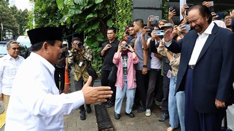 Pertemuan Prabowo Subianto Dengan Surya Paloh Di Dpp Nasdem Vlix Id